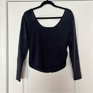 We the Free Top | Black / Gray Long Sleeve Shirt | Size M NWT